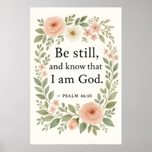 Poster Bible Verse Psaume 46:10