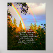 Poster Bible Verset Double Rainbow Photo Canvas Imprimer (Devant)