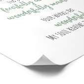 Poster Bible Verset Écriture Mur Art Green Eucalyptus (Coin)