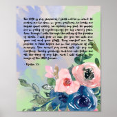 Poster Bible verset floral mur art (Devant)