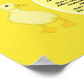 Poster Bible Verset Jaune Caneton Chambre de Bébé (Coin)