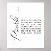 Poster Bible verset Proverbes Écriture (Devant)
