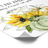 Poster Bible verset Psaume tournesol Écriture (Coin)