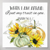 Poster Bible verset Psaume tournesol Écriture (Devant)