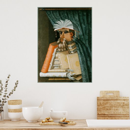 Poster Bibliothécaire par Giuseppe Arcimboldo (Cuisine)