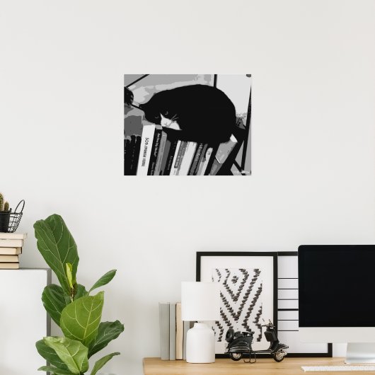 Poster Bibliothèque (Bureau à domicile)