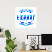 POSTER BIBLIOTHÈQUE (Bureau à domicile)