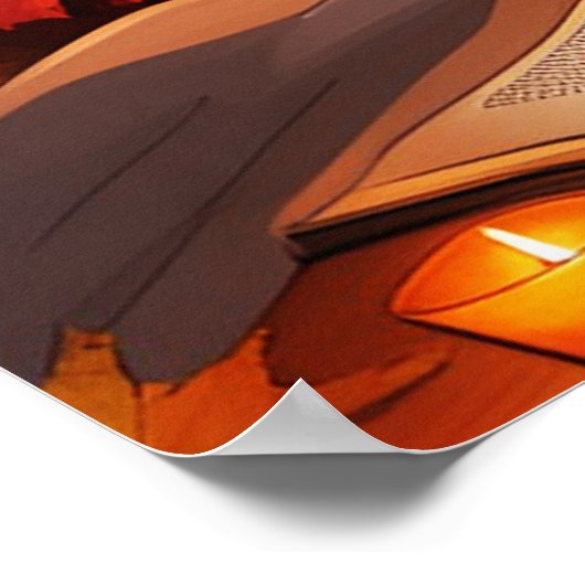 Poster Bibliothèque d'automne cosy (Coin)