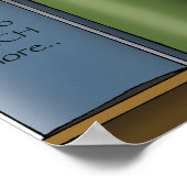 Poster Bibliothèque de chats de plateau de livres (Coin)