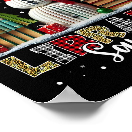 Poster Bibliothèque de Noël Livres Noël Arbre de Noël Sno (Coin)