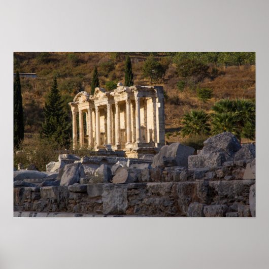 Poster Bibliothèque Des Ruines De Celsus (Devant)
