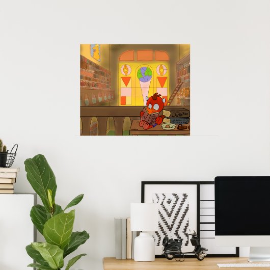 Poster Bibliothèque Dragon (Bureau à domicile)