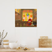 Poster Bibliothèque Dragon (Cuisine)