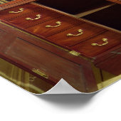 Poster Bibliothèque du bureau pédimenté cassé (Coin)