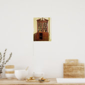 Poster Bibliothèque du bureau pédimenté cassé (Cuisine)