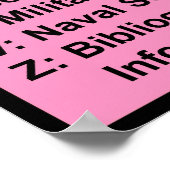 Poster Bibliothèque du Congrès Catalog System : Hot Pink (Coin)
