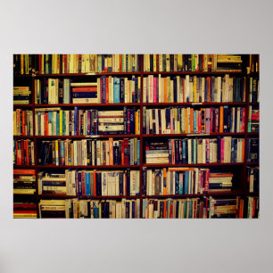 Poster Bibliothèque étagères