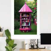 Poster Bibliothèque extérieure enchantée (Bureau à domicile)