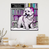 Poster Bibliothèque Fluffy Beaumont Dog modifiable (Cuisine)