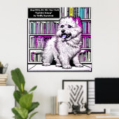 Poster Bibliothèque Fluffy Beaumont Dog modifiable (Bureau à domicile)