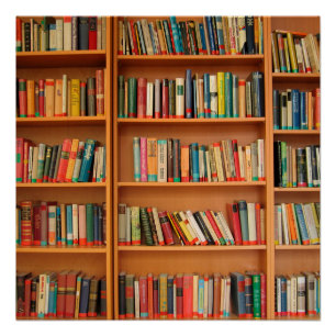 Poster Bibliothèque Livres Librairie Vêtements de livres 