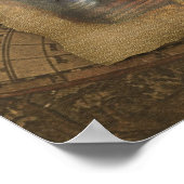 Poster Bibliothèque médiévale et livres de l'Antiquité (Coin)