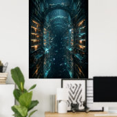 Poster Bibliothèque sous-marine Fantastique (Bureau à domicile)