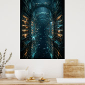 Poster Bibliothèque sous-marine Fantastique (Cuisine)