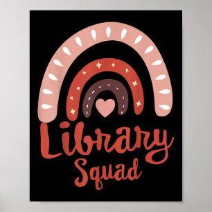 Poster Bibliothèque Squad School Squad Librarian Livre de