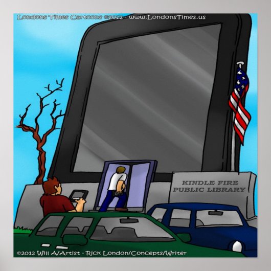 Poster Bibliothèques De La Nouvelle Génération Drôle Post (Devant)