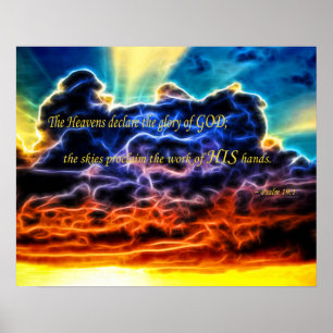 Poster Biblique Électrifié Cumulus Nuages Skyscape