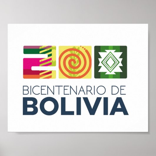 Poster bicentenario de Bolivia (Voorkant)