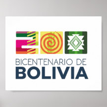 Poster bicentenario de la Bolivie