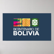 Poster bicentenario de la Bolivie