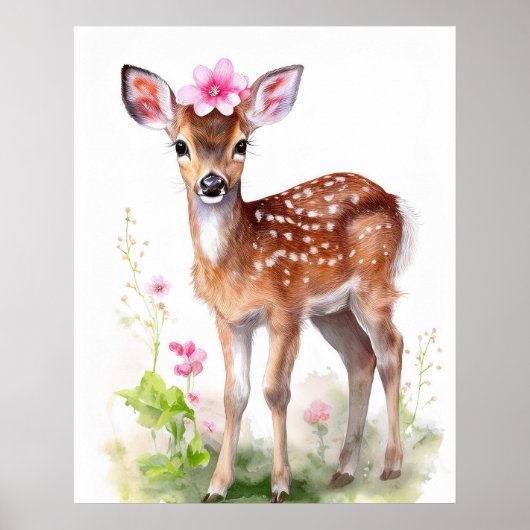 Poster Biche Fille Vintage 1 (Devant)