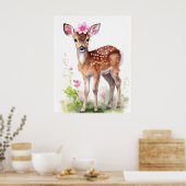 Poster Biche Fille Vintage 1 (Cuisine)
