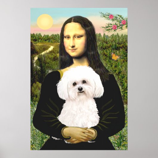 Poster Bichon Frise 2R - Mona Lisa (Devant)