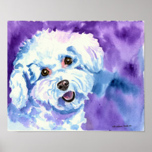 Poster Bichon Frise Art Wall PRINT