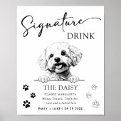Poster Bichon Frise Chien Mariage Signature Boisson Signa (Devant)