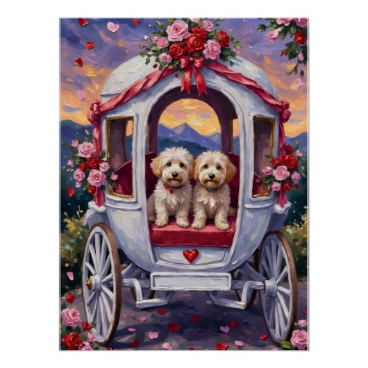 Poster Bichon Frise Chien Saint-Valentin (Devant)