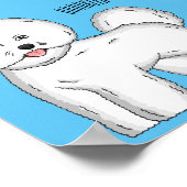 Poster Bichon frise dog dessin animé (Coin)