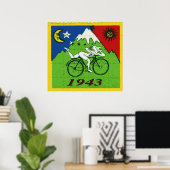 Poster "Bicycle Day Celebration Blotter" (Bureau à domicile)