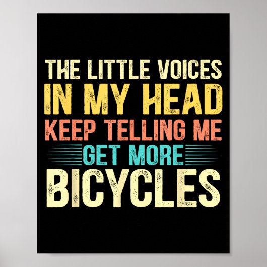Poster Bicycle Lover Funny Quote Cycling Humor  (Devant)