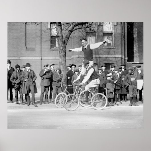 Poster Bicycle Trick Riding, années 1920 (Devant)