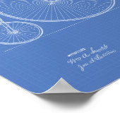 Poster Bicycle vintage 1883 Art breveté - Plan directeur (Coin)