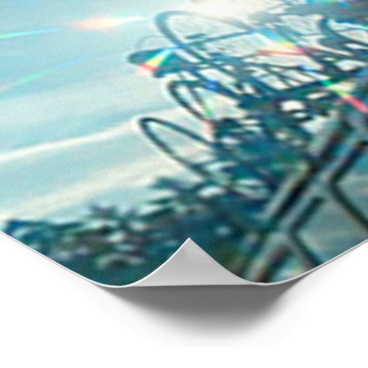Poster - Bicycles with Rainbow Rays (Coin)