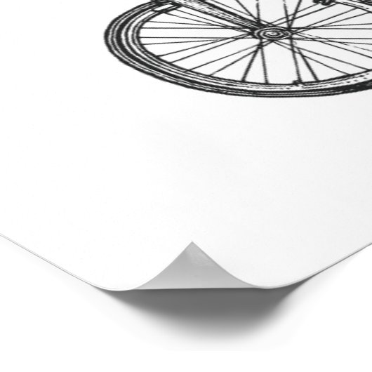 Poster Bicyclette à ballon (Coin)