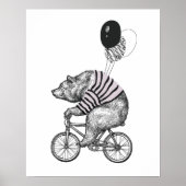 Poster Bicyclette à ballon (Devant)