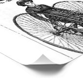 Poster Bicyclette à grande roue Penny Farthing (Coin)