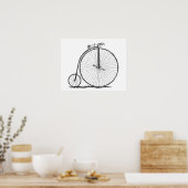 Poster Bicyclette à grande roue Penny Farthing (Cuisine)